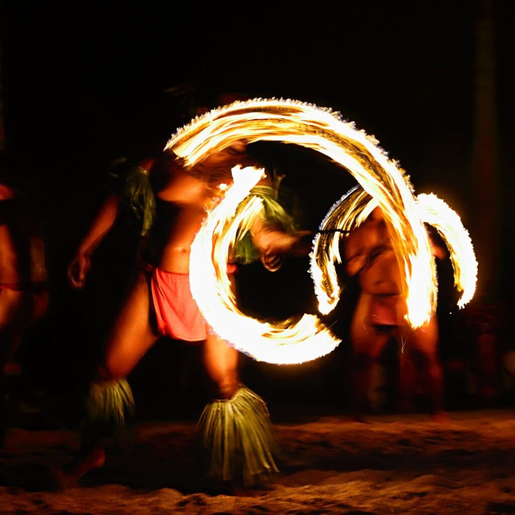 fire dancers